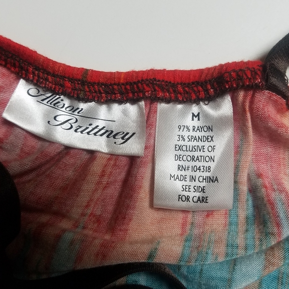 Multi Color Dress by Allison Brittney Size Medium - Picture 3 of 13